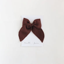 sailor bow - rosy brown