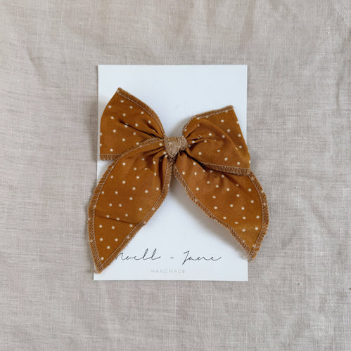 Sailor Bow - mustard dot