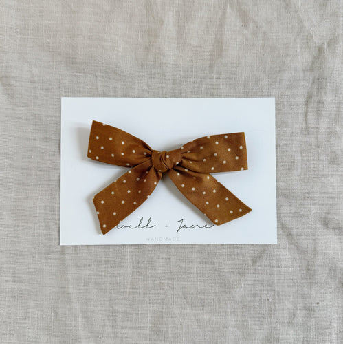 large schoolgirl -  mustard dot