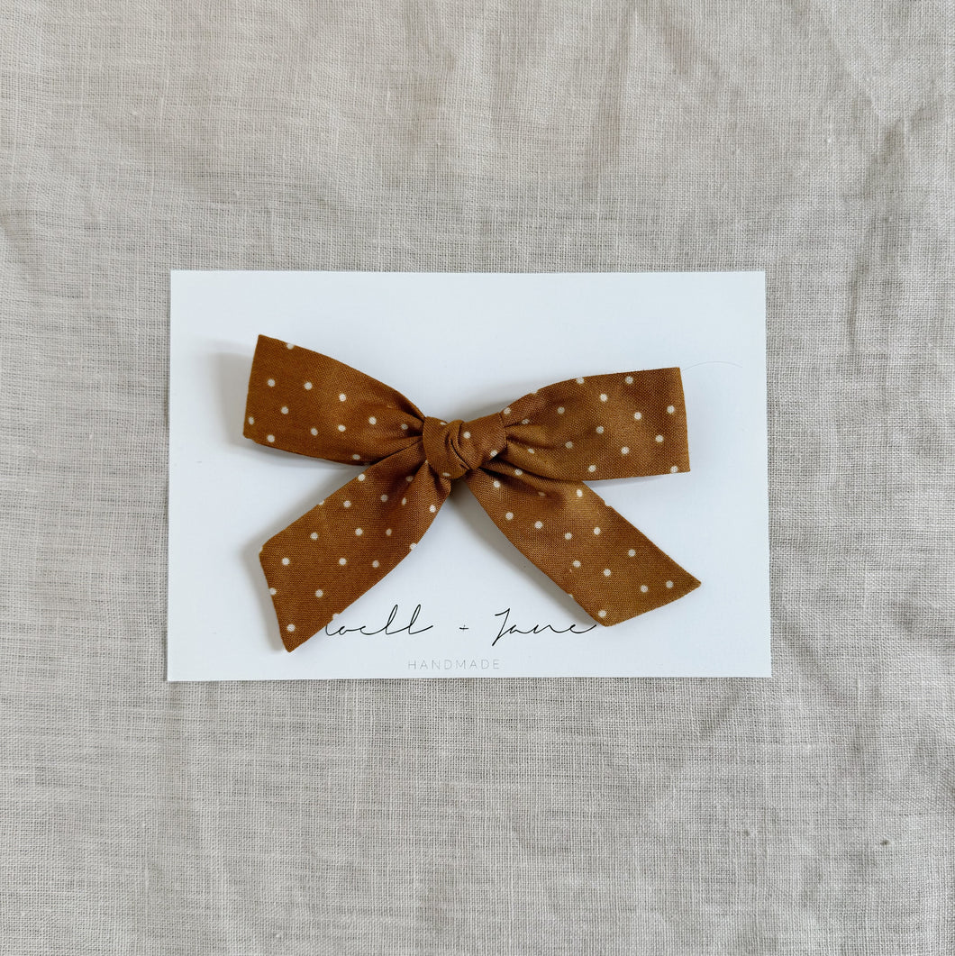 large schoolgirl -  mustard dot