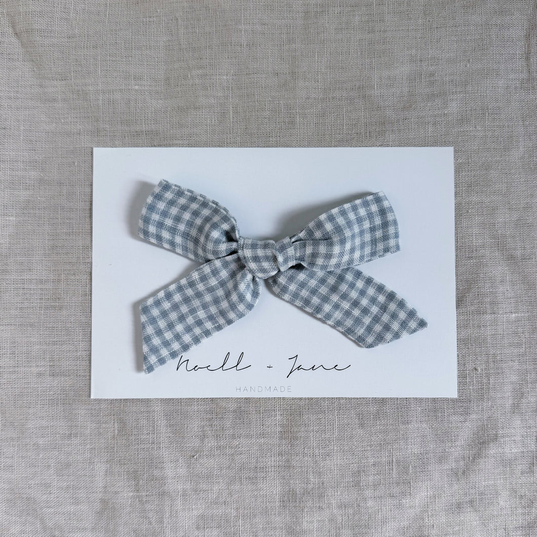 large schoolgirl -  tiny blue check