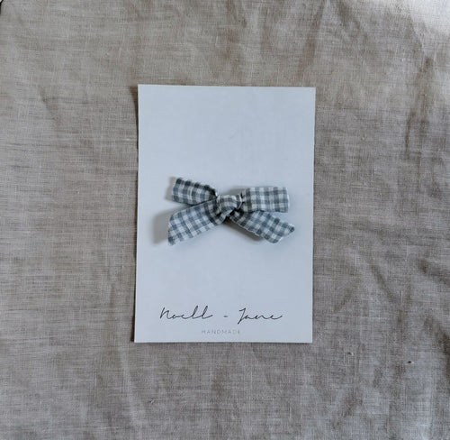 small schoolgirl -  tiny blue check