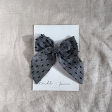 Sailor Bow - grey double dot