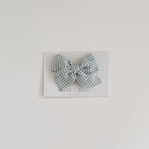 large pinwheel - tiny blue check