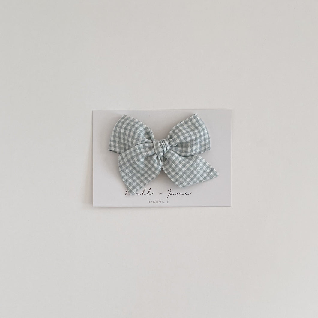 large pinwheel - tiny blue check